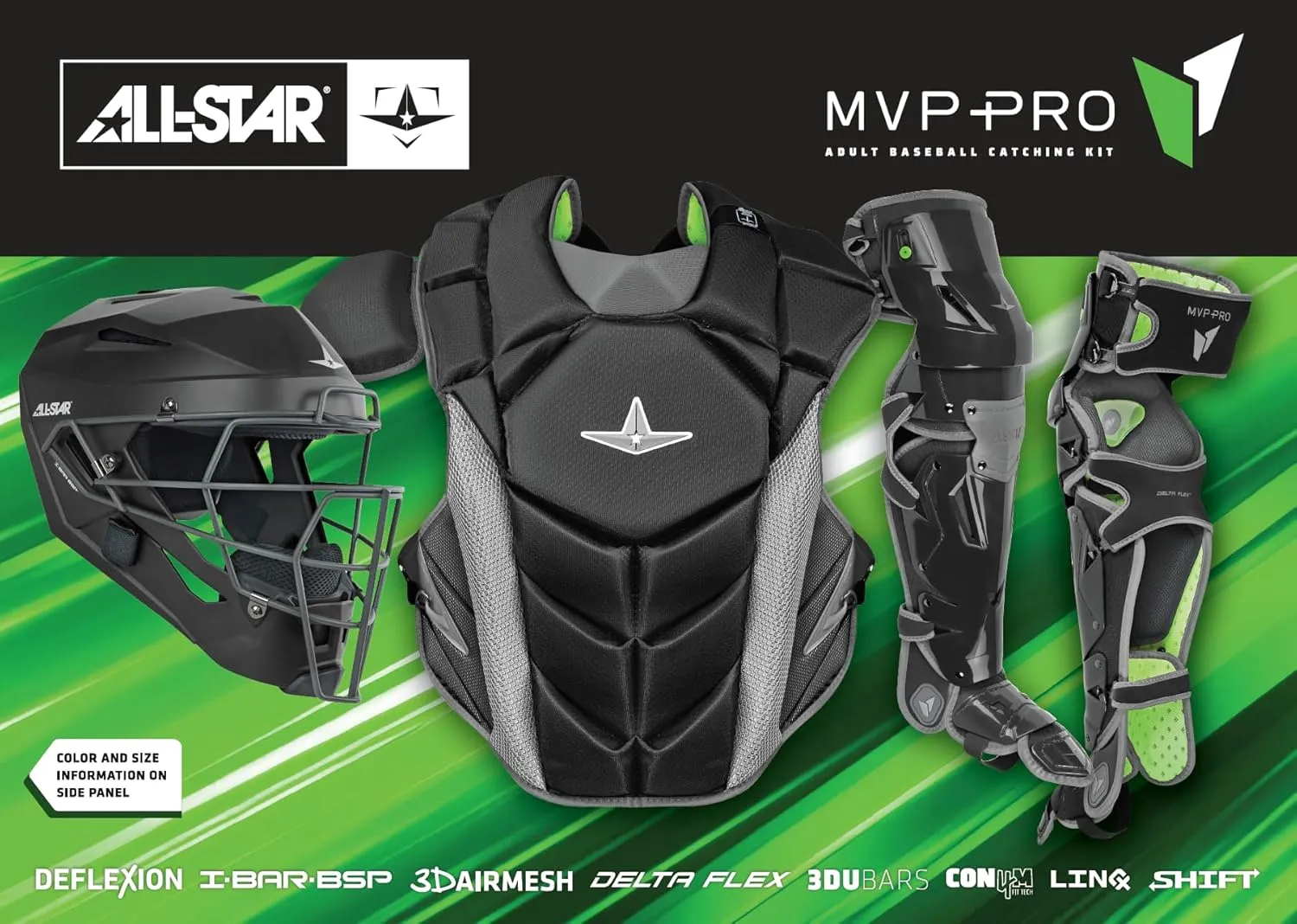 ALL STAR MVP-PRO Series Baseball Adult Catcher's Kit, NOCSAE