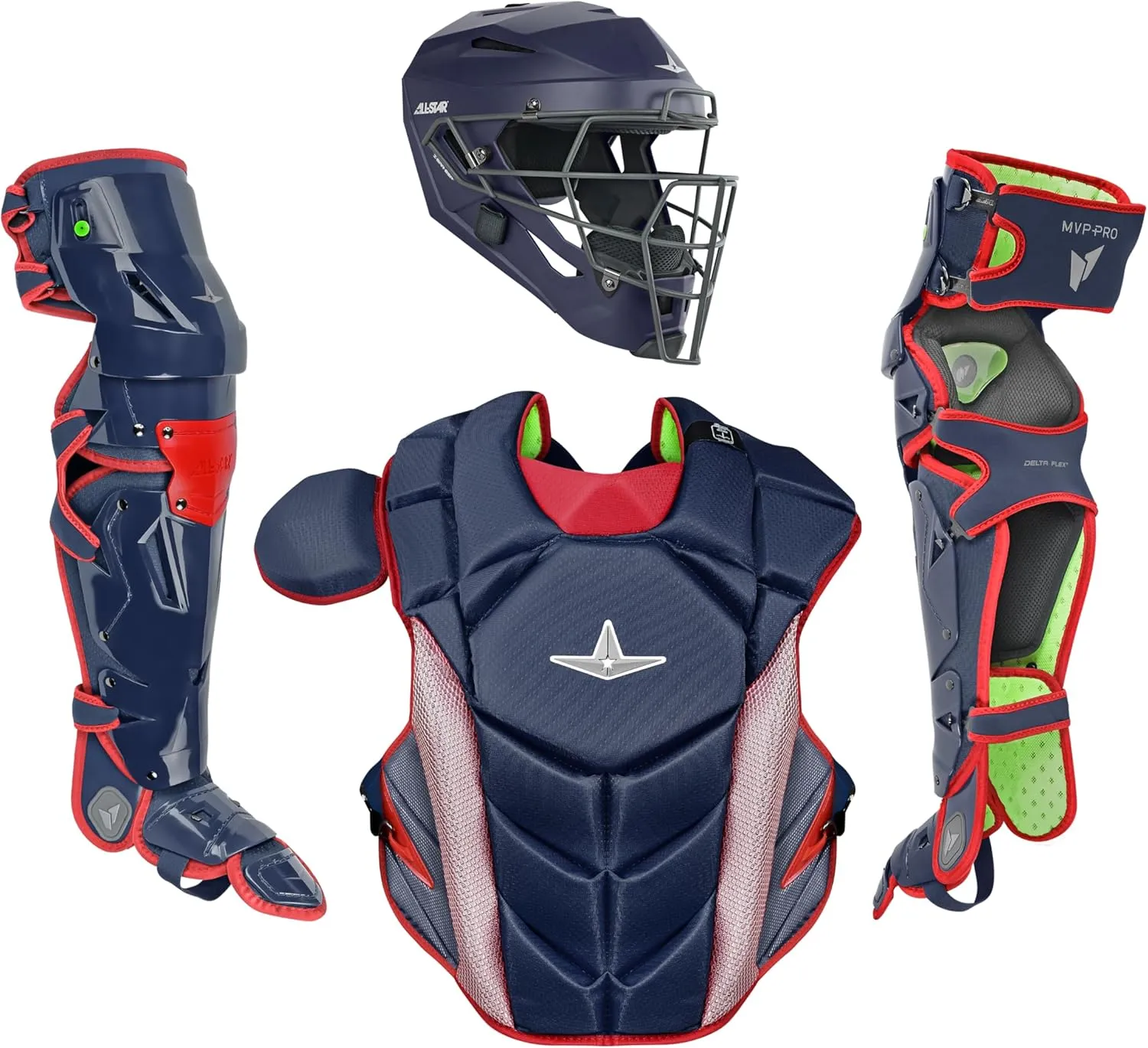 ALL STAR MVP-PRO Series Baseball Adult Catcher's Kit, NOCSAE