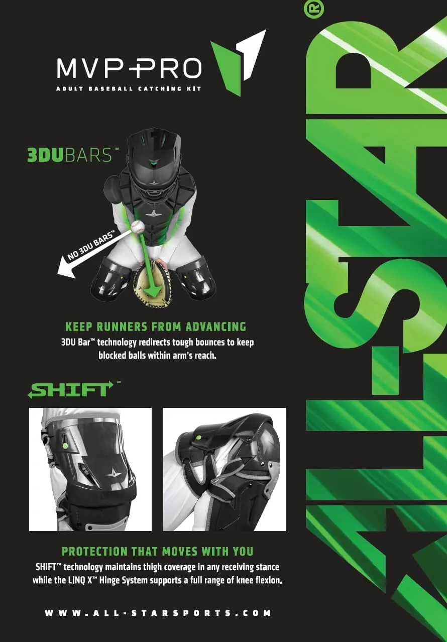 ALL STAR MVP-PRO Series Baseball Adult Catcher's Kit, NOCSAE