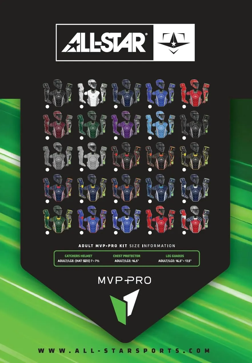 ALL STAR MVP-PRO Series Baseball Adult Catcher's Kit, NOCSAE