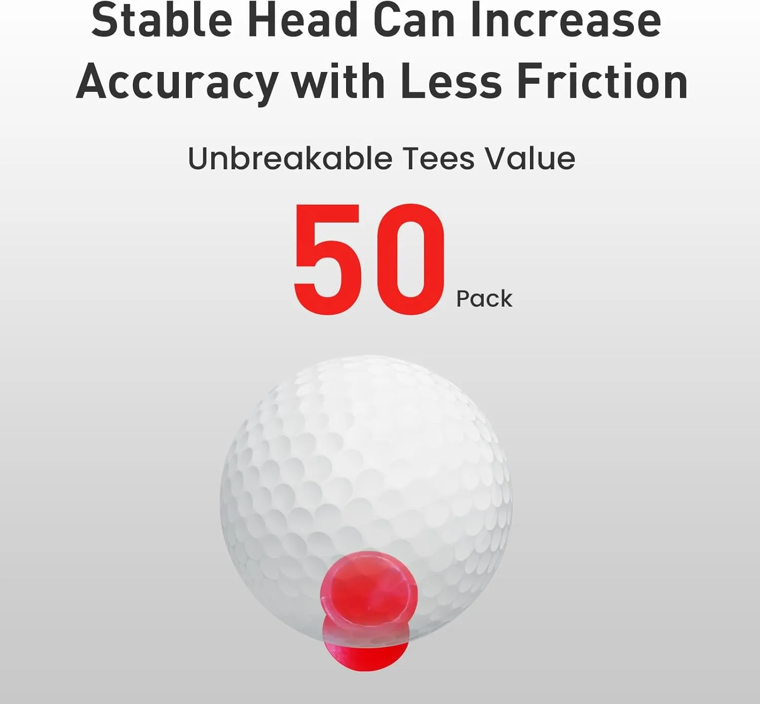 Amy Sport Golf Tees Step Down Plastic Unbreakable 50 Pack Reusable Bulk Professional Height Control Castle Tee for Practice
