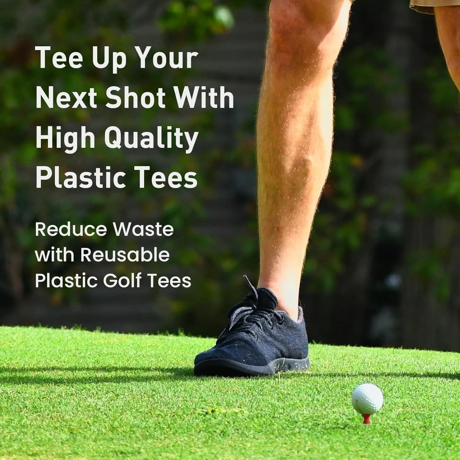 Amy Sport Golf Tees Step Down Plastic Unbreakable 50 Pack Reusable Bulk Professional Height Control Castle Tee for Practice