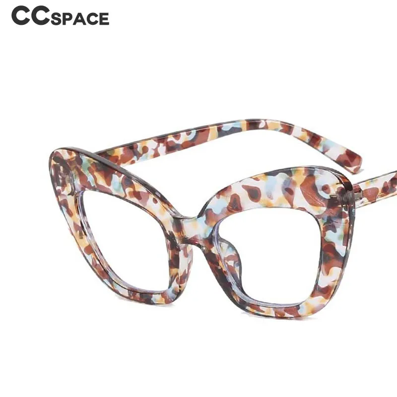 CCspace Women's Full Rim Oversized Cat Eye Acetate Frame Eyeglasses 54531