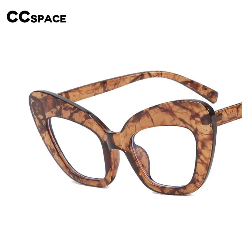 CCspace Women's Full Rim Oversized Cat Eye Acetate Frame Eyeglasses 54531