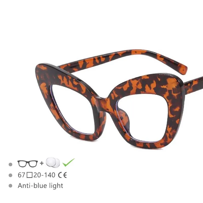 CCspace Women's Full Rim Oversized Cat Eye Acetate Frame Eyeglasses 54531