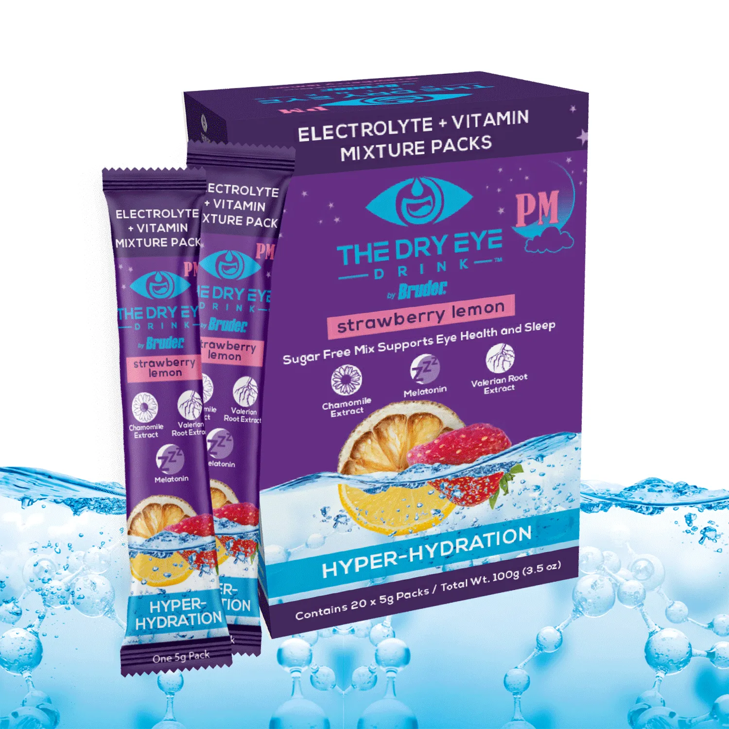 Dry Eye Drink PM - Strawberry Lemonade Flavor