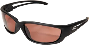 Edge Eyewear Kazbek XL GTSK-XL215 Black Frame with Gasket Polarized Copper Driving Lens