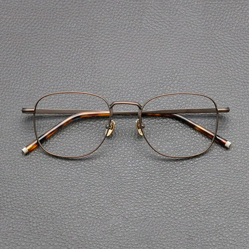 Gatenac Unisex Full Rim Square Titanium Eyeglasses Gxyj840
