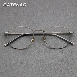 Gatenac Unisex Full Rim Square Titanium Eyeglasses Gxyj840