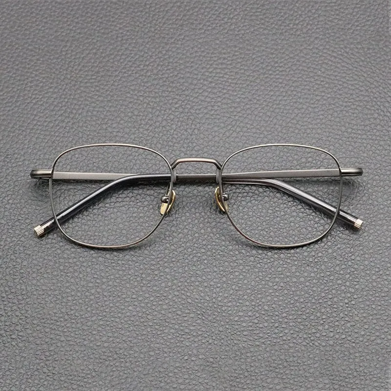 Gatenac Unisex Full Rim Square Titanium Eyeglasses Gxyj840