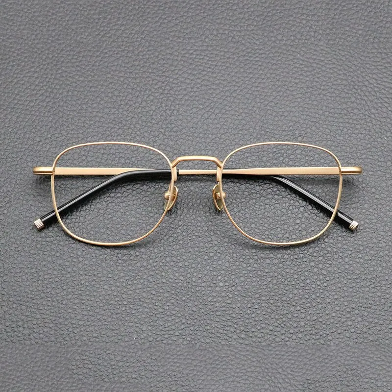 Gatenac Unisex Full Rim Square Titanium Eyeglasses Gxyj840