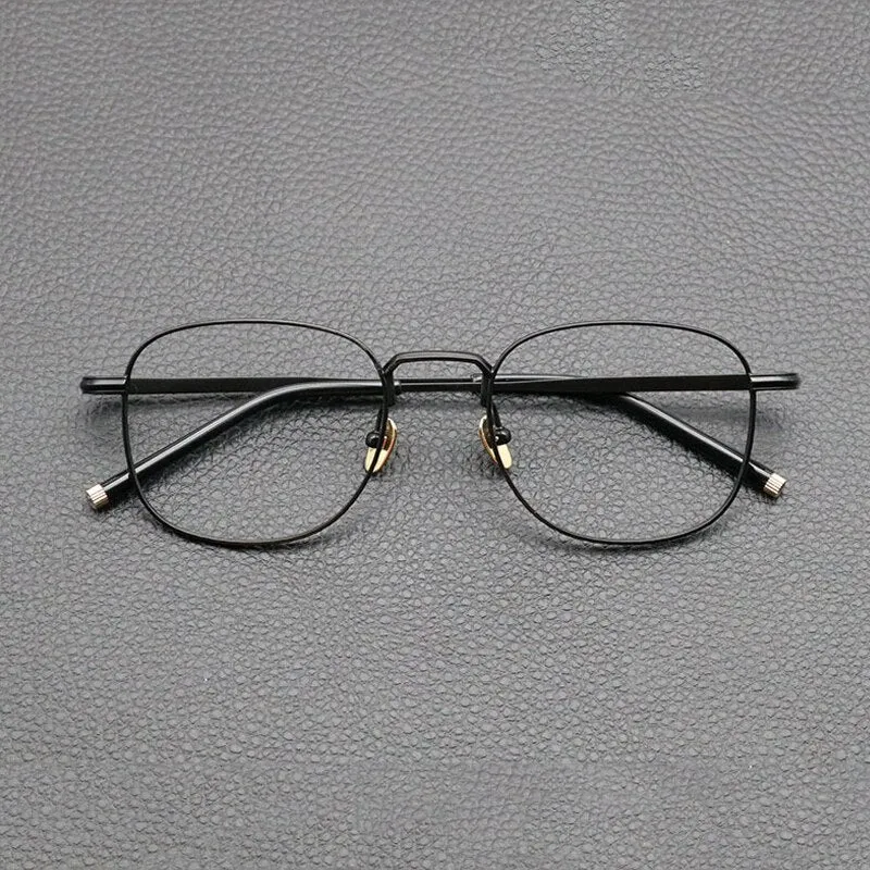 Gatenac Unisex Full Rim Square Titanium Eyeglasses Gxyj840