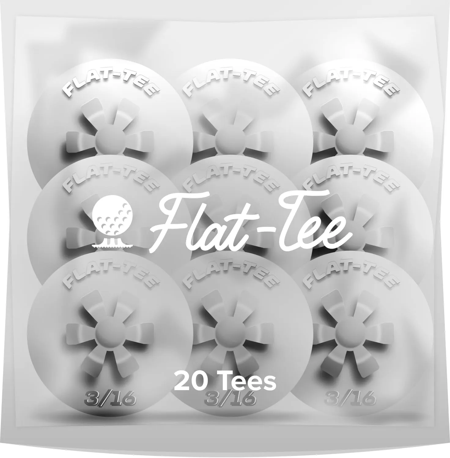 Golf Tee (Driving Ranges, Indoor/Virtual Golf Simulators, Tundra/Winter Golf, Consistent Height, USGA Conforming, Par 3 Tee, Virtually Unbreakable, Multicolor)
