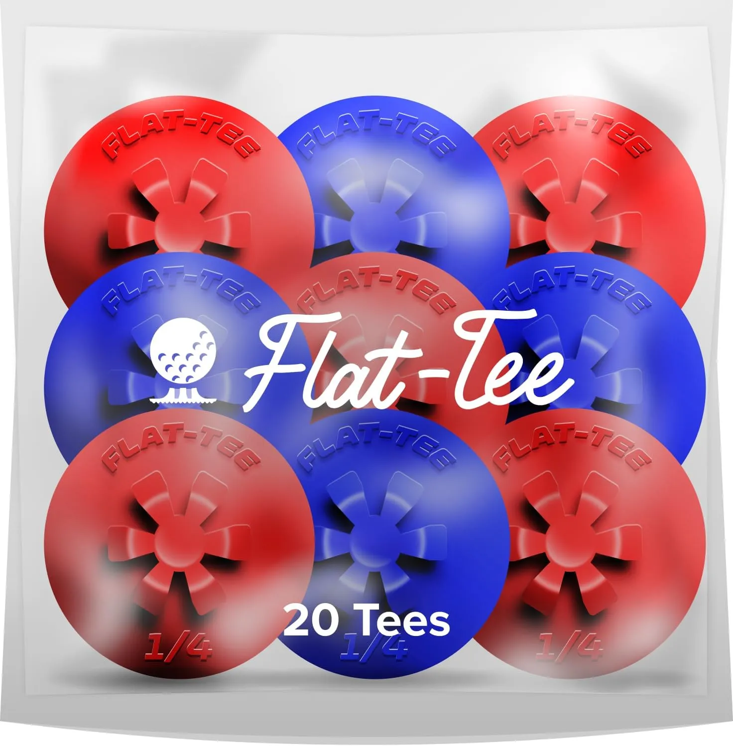 Golf Tee (Driving Ranges, Indoor/Virtual Golf Simulators, Tundra/Winter Golf, Consistent Height, USGA Conforming, Par 3 Tee, Virtually Unbreakable, Multicolor)