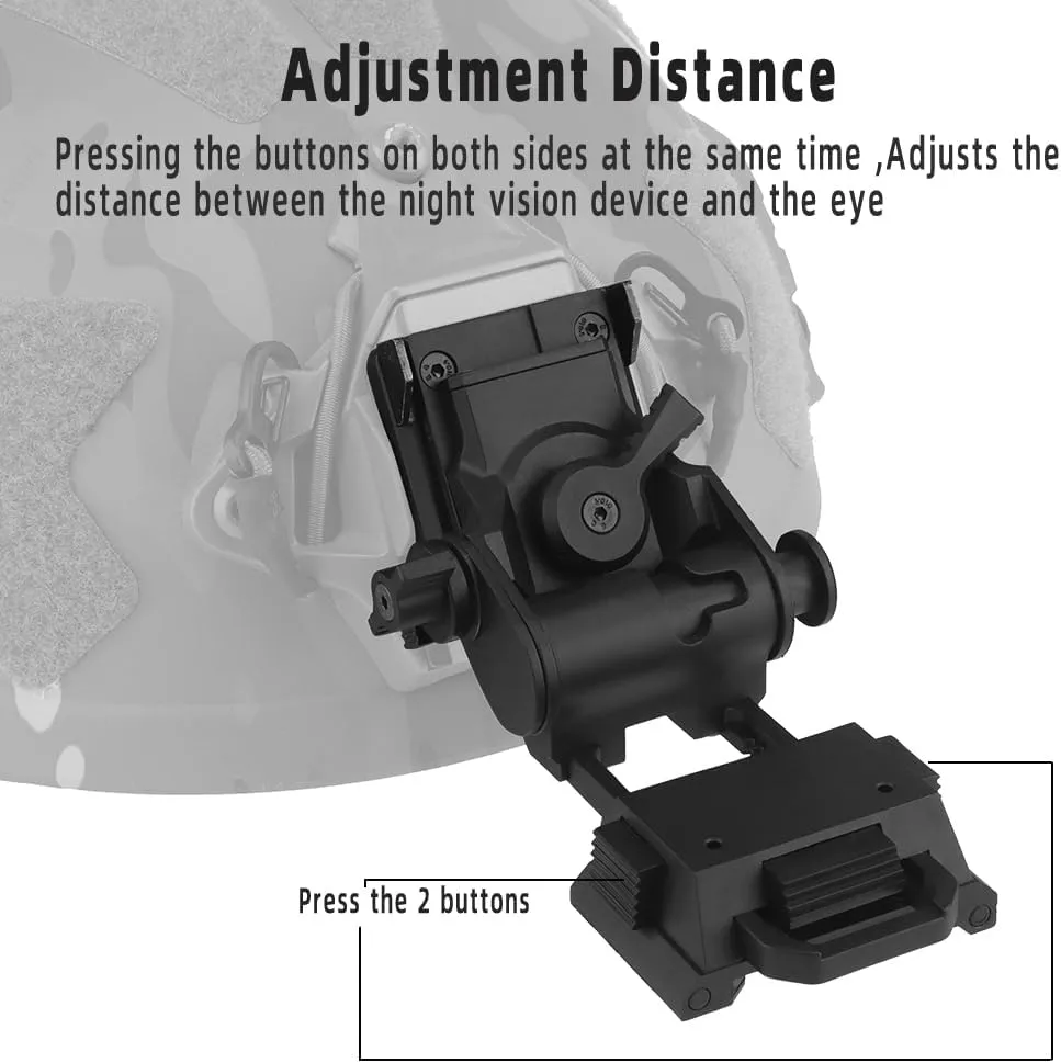 Hunting Night Visions NVG L4G24 Mount, Fast OPS Helmet Nylon NVG Mounting for PVS15 PVS18 PGPNVG18 Night Vision Goggle