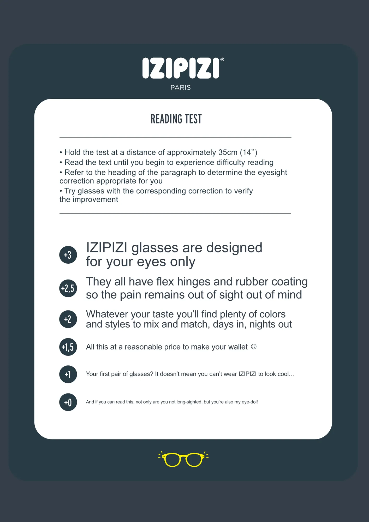 Izipizi 'Taylor Green' #E Reading Magnifying Glasses.