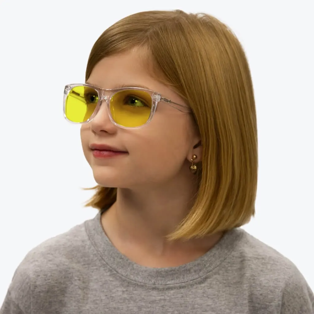 Kids DayMax Wayfarer Glasses - Crystal - Readers