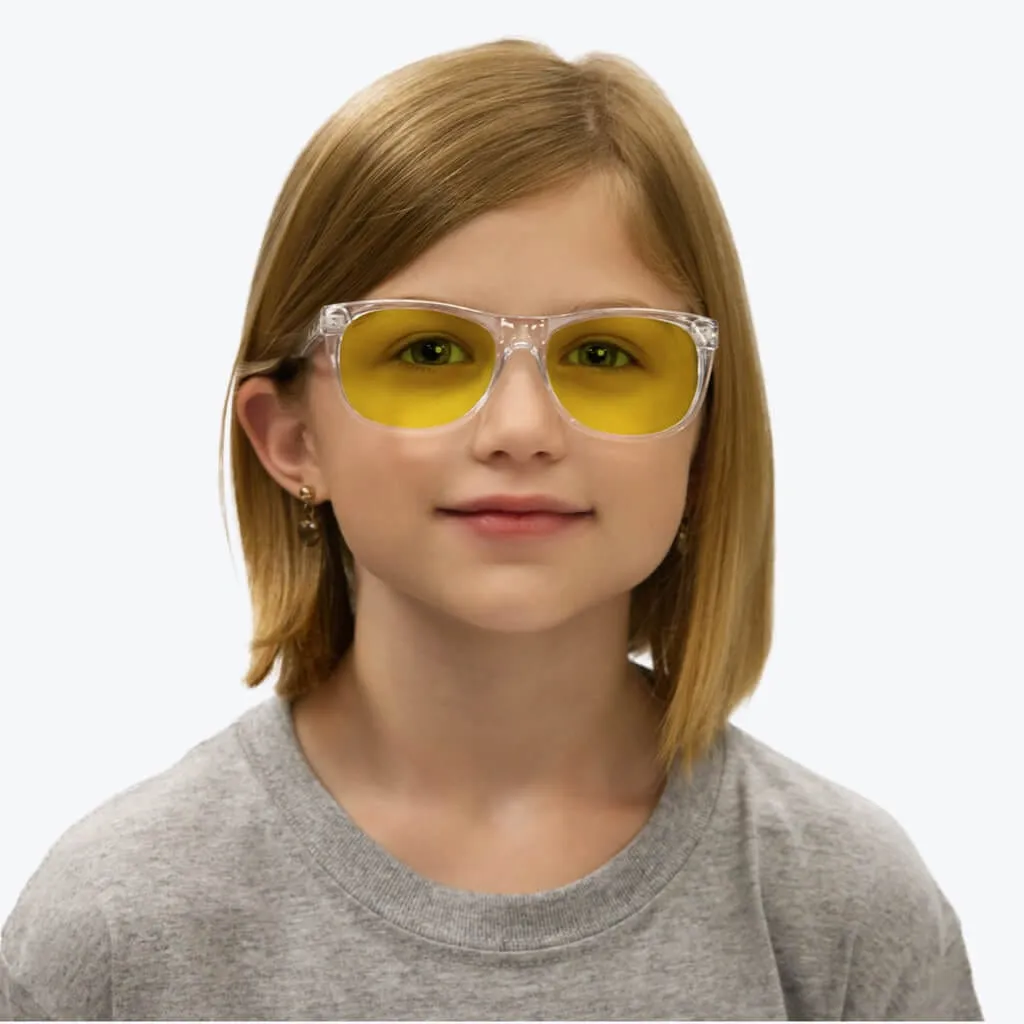 Kids DayMax Wayfarer Glasses - Crystal - Readers