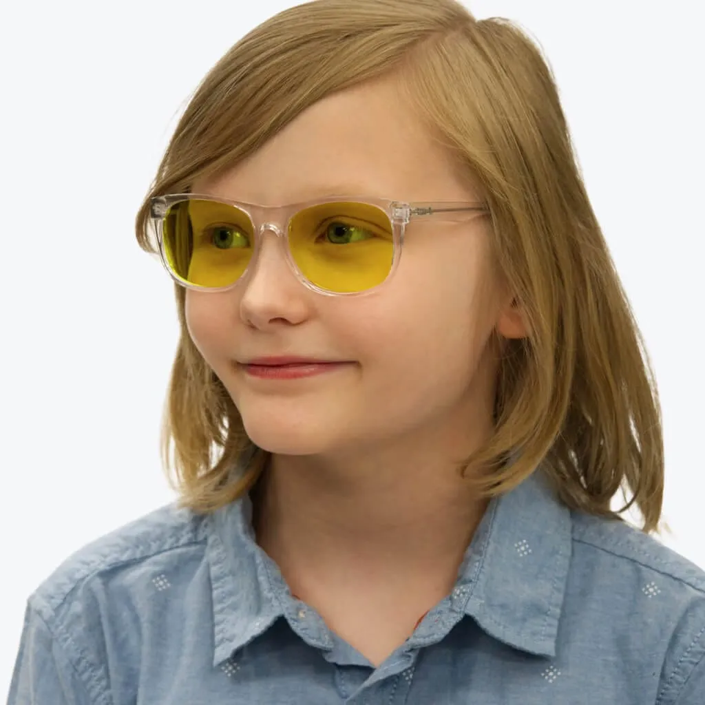 Kids DayMax Wayfarer Glasses - Crystal - Readers