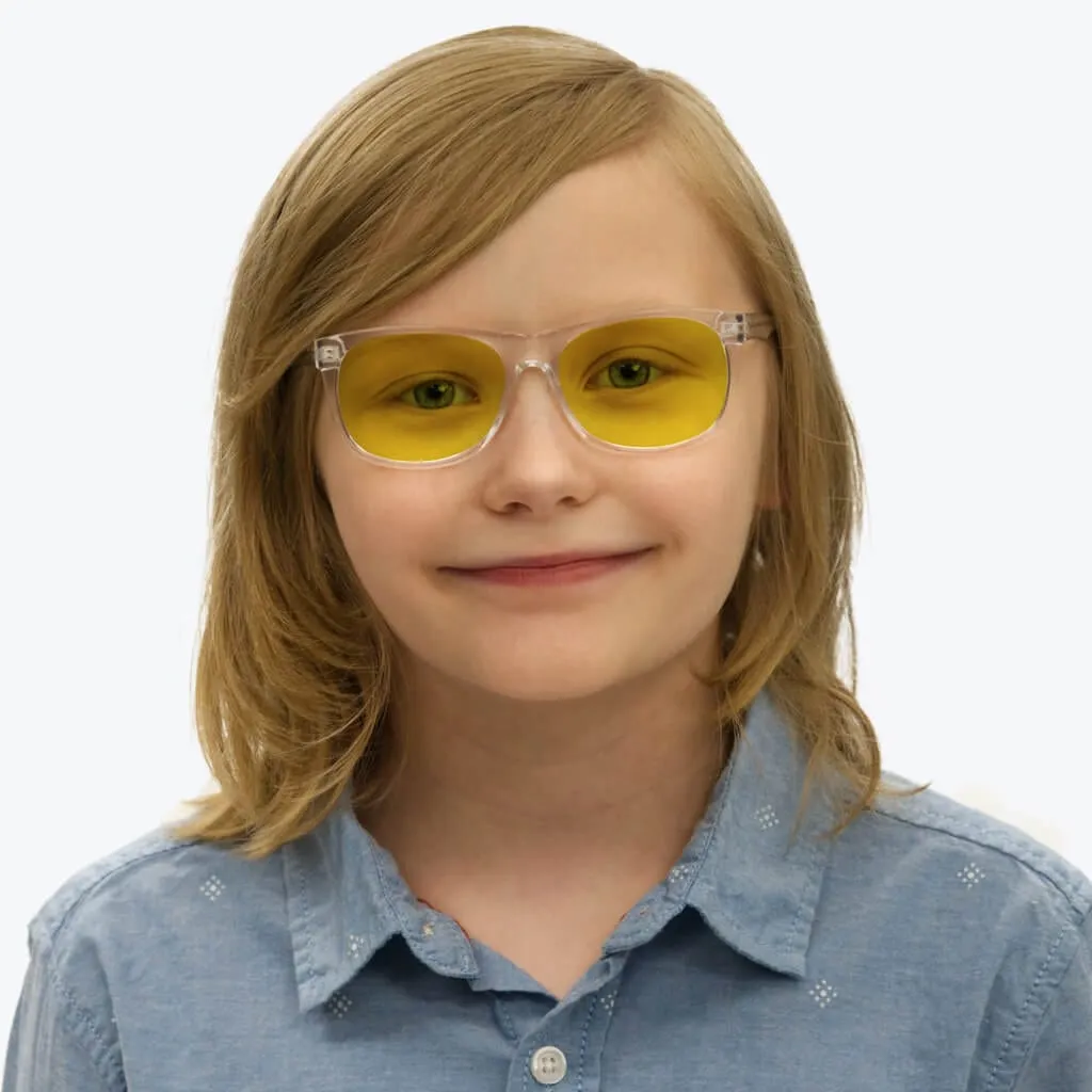 Kids DayMax Wayfarer Glasses - Crystal - Readers