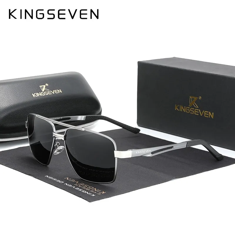 KINGSEVEN 2021 Brand Men's Aluminum Sunglasses Polarized Men Mirror Male Sun Glasses Sports Eyewear Driving Oculos de sol N7755