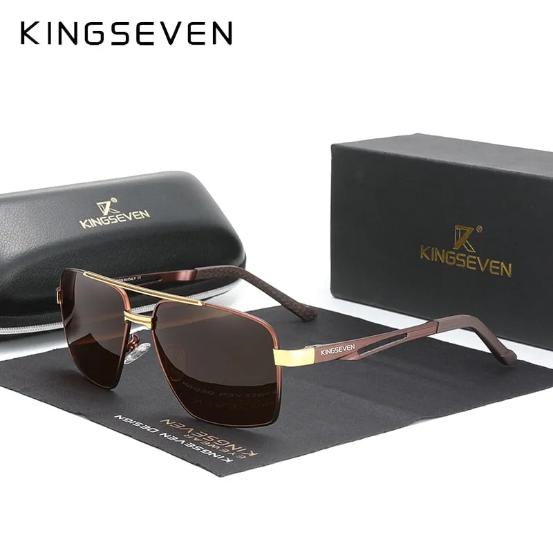 KINGSEVEN 2021 Brand Men's Aluminum Sunglasses Polarized Men Mirror Male Sun Glasses Sports Eyewear Driving Oculos de sol N7755