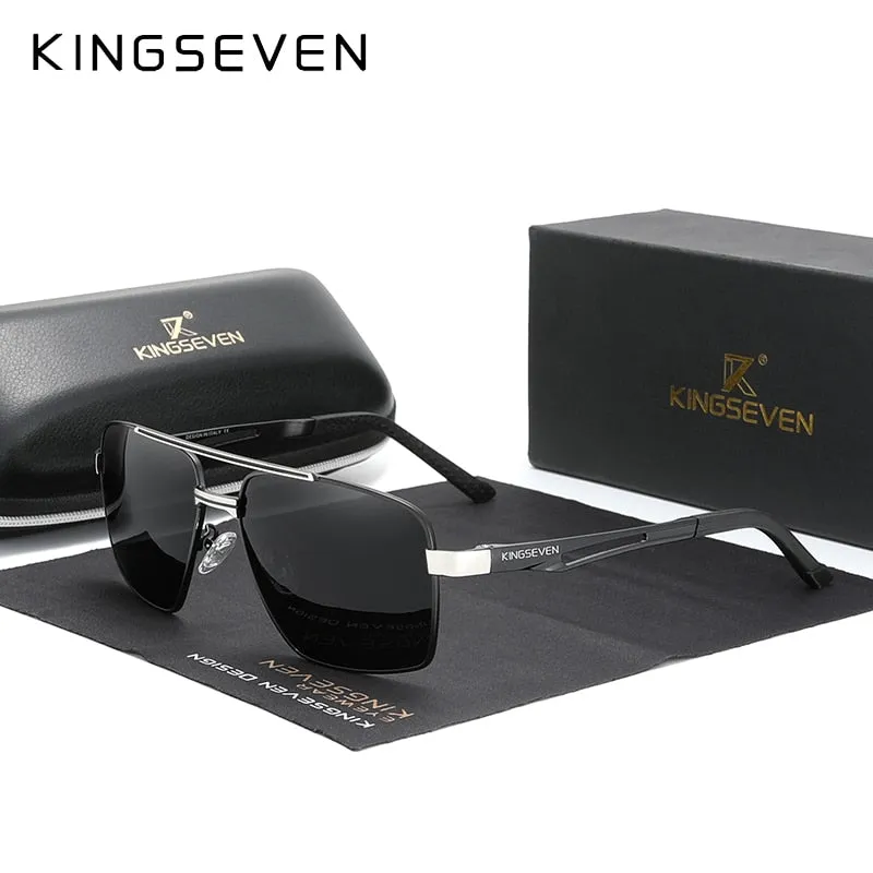 KINGSEVEN 2021 Brand Men's Aluminum Sunglasses Polarized Men Mirror Male Sun Glasses Sports Eyewear Driving Oculos de sol N7755
