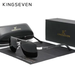 KINGSEVEN 2021 Brand Men's Aluminum Sunglasses Polarized Men Mirror Male Sun Glasses Sports Eyewear Driving Oculos de sol N7755
