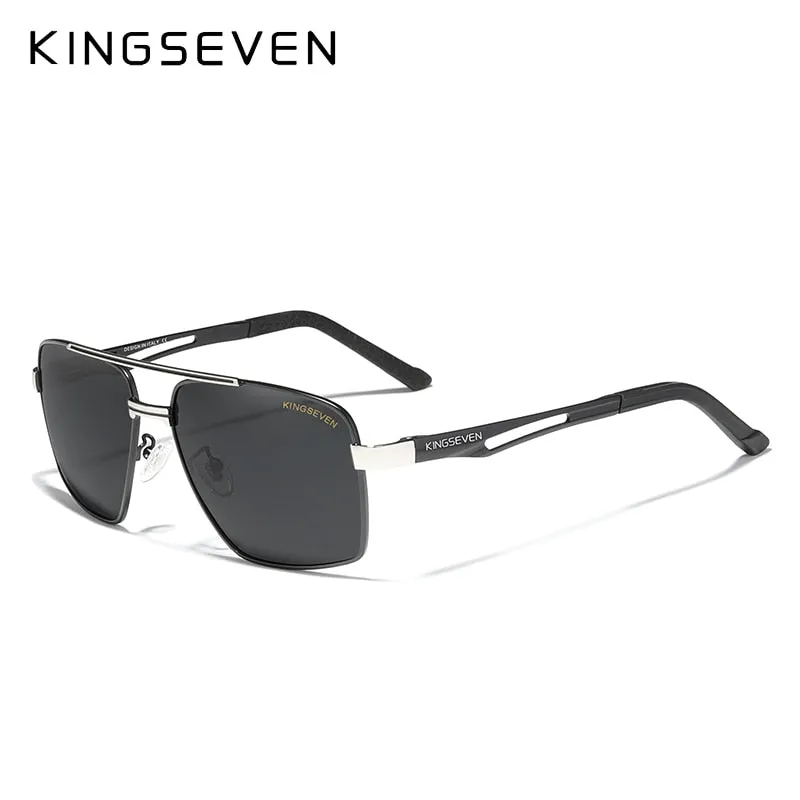 KINGSEVEN 2021 Brand Men's Aluminum Sunglasses Polarized Men Mirror Male Sun Glasses Sports Eyewear Driving Oculos de sol N7755