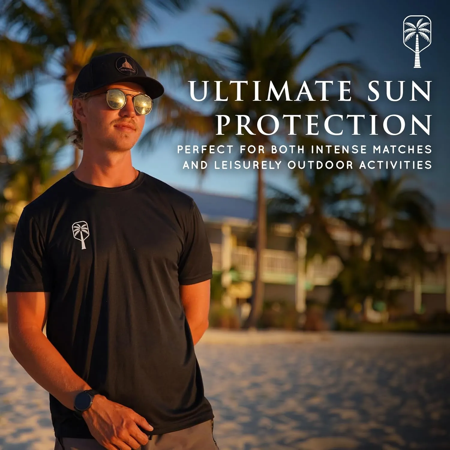 Mens Performance Short Sleeve Pickleball Shirt  Premium UV Protection, Moisture-Wicking, and Odor-Fighting Design