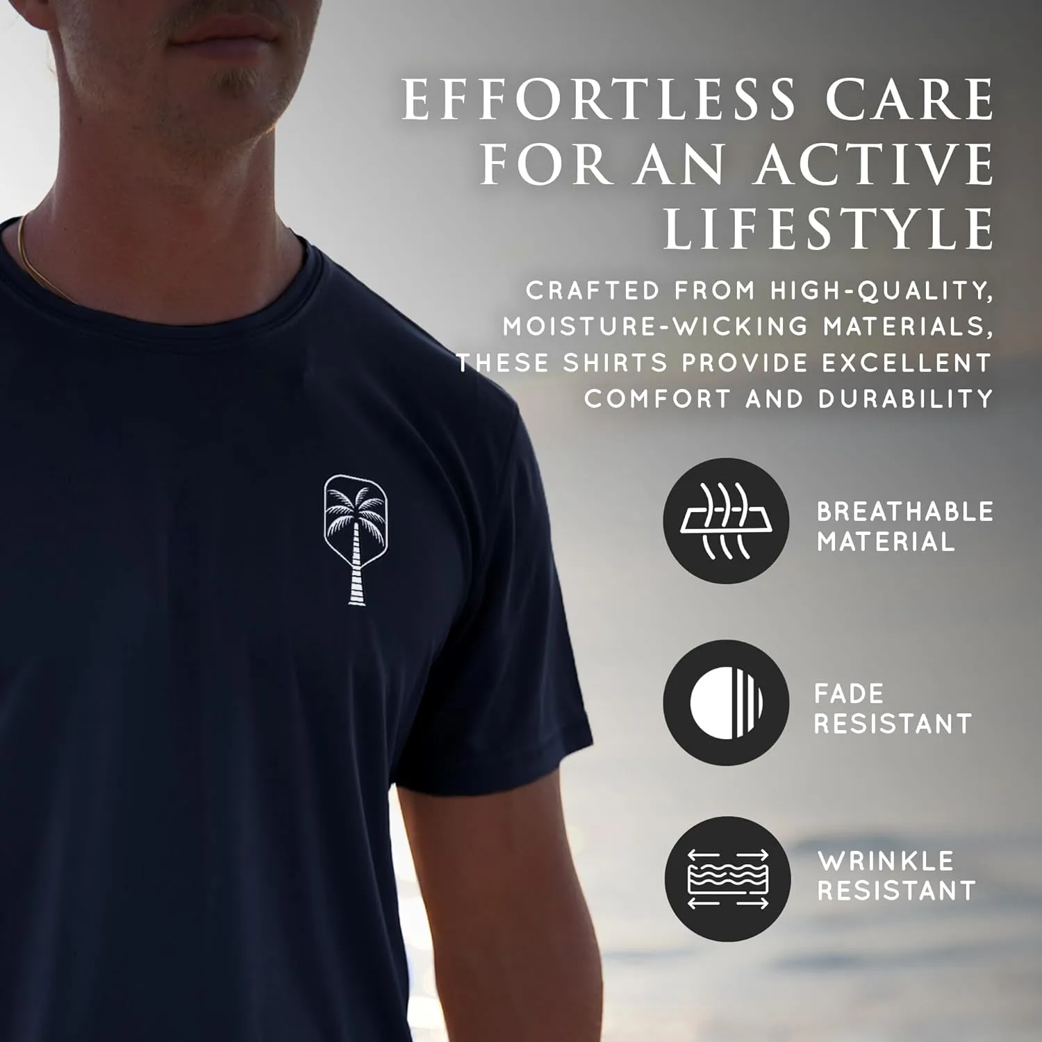 Mens Performance Short Sleeve Pickleball Shirt  Premium UV Protection, Moisture-Wicking, and Odor-Fighting Design