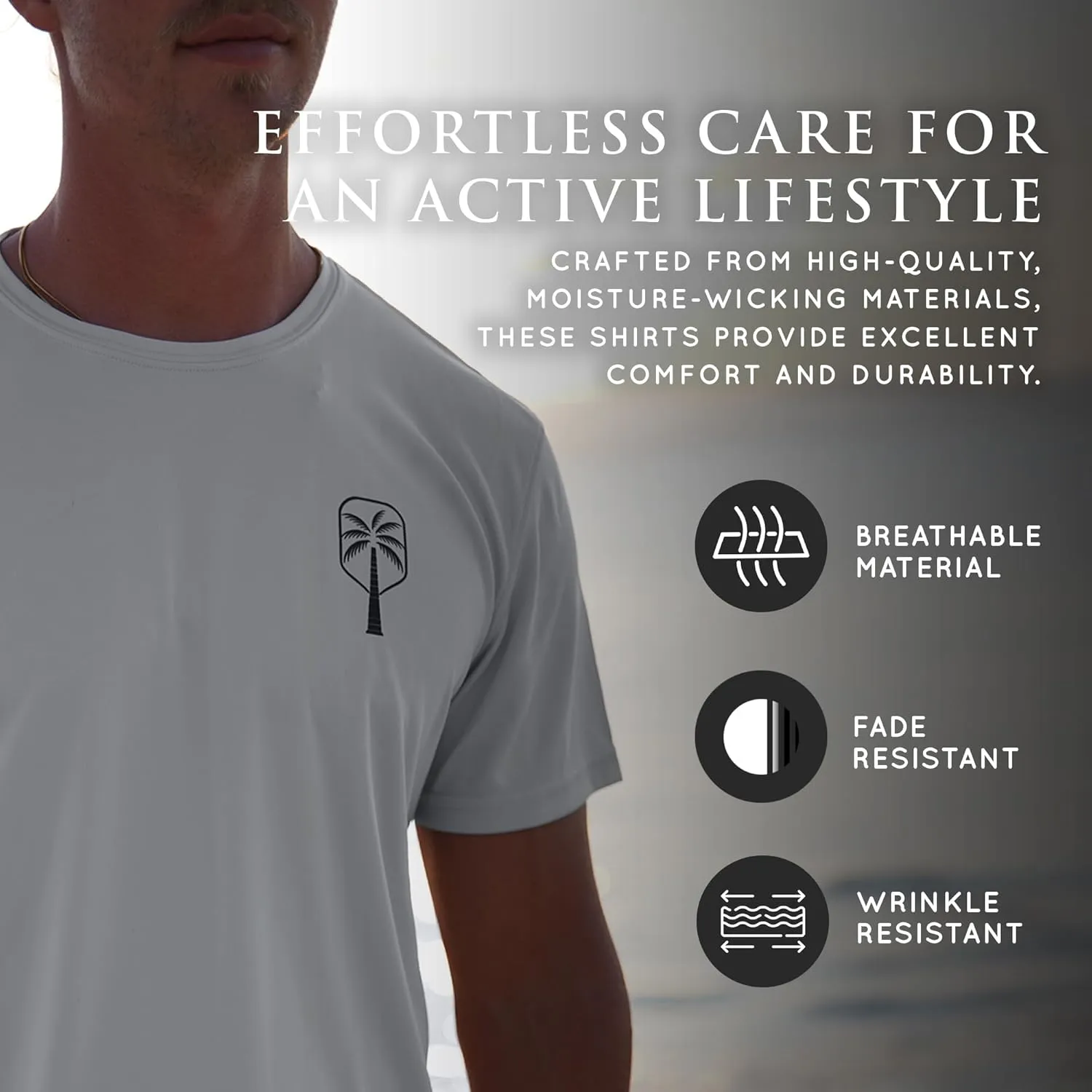 Mens Performance Short Sleeve Pickleball Shirt  Premium UV Protection, Moisture-Wicking, and Odor-Fighting Design
