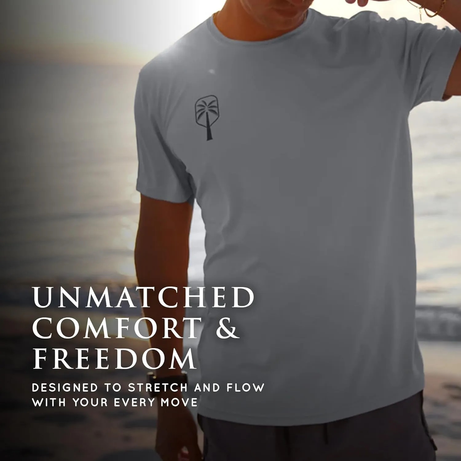 Mens Performance Short Sleeve Pickleball Shirt  Premium UV Protection, Moisture-Wicking, and Odor-Fighting Design