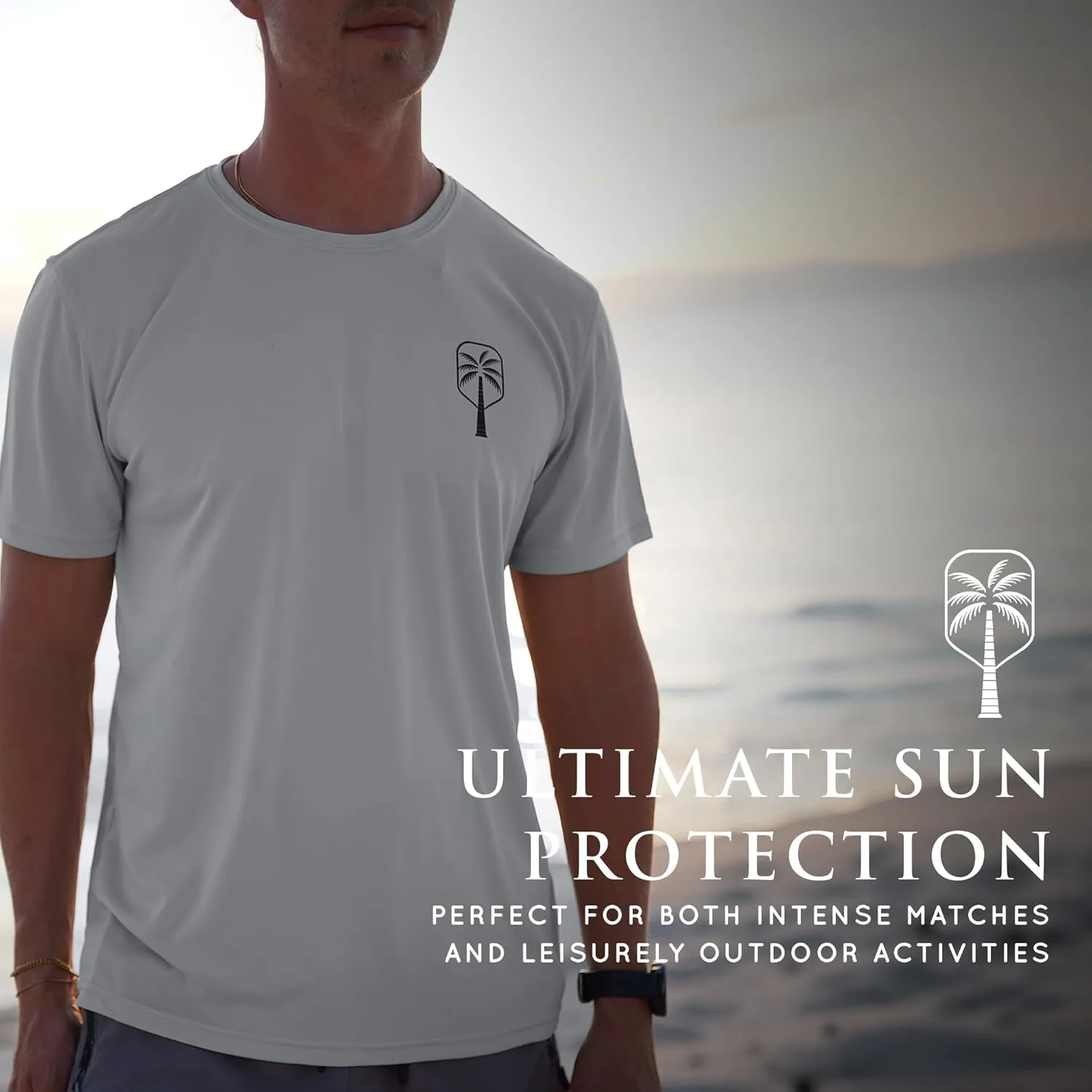 Mens Performance Short Sleeve Pickleball Shirt  Premium UV Protection, Moisture-Wicking, and Odor-Fighting Design