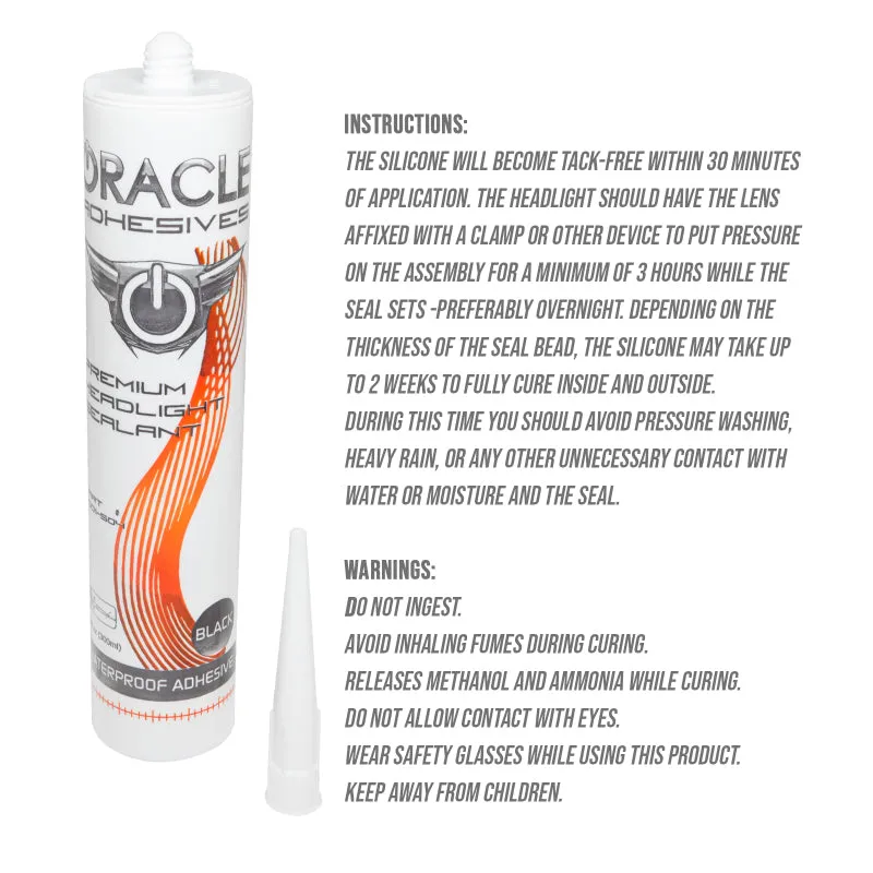 Oracle Lighting Technologies Premium Headlight Sealant Sealant Silicone - 10.00 oz Cartridge