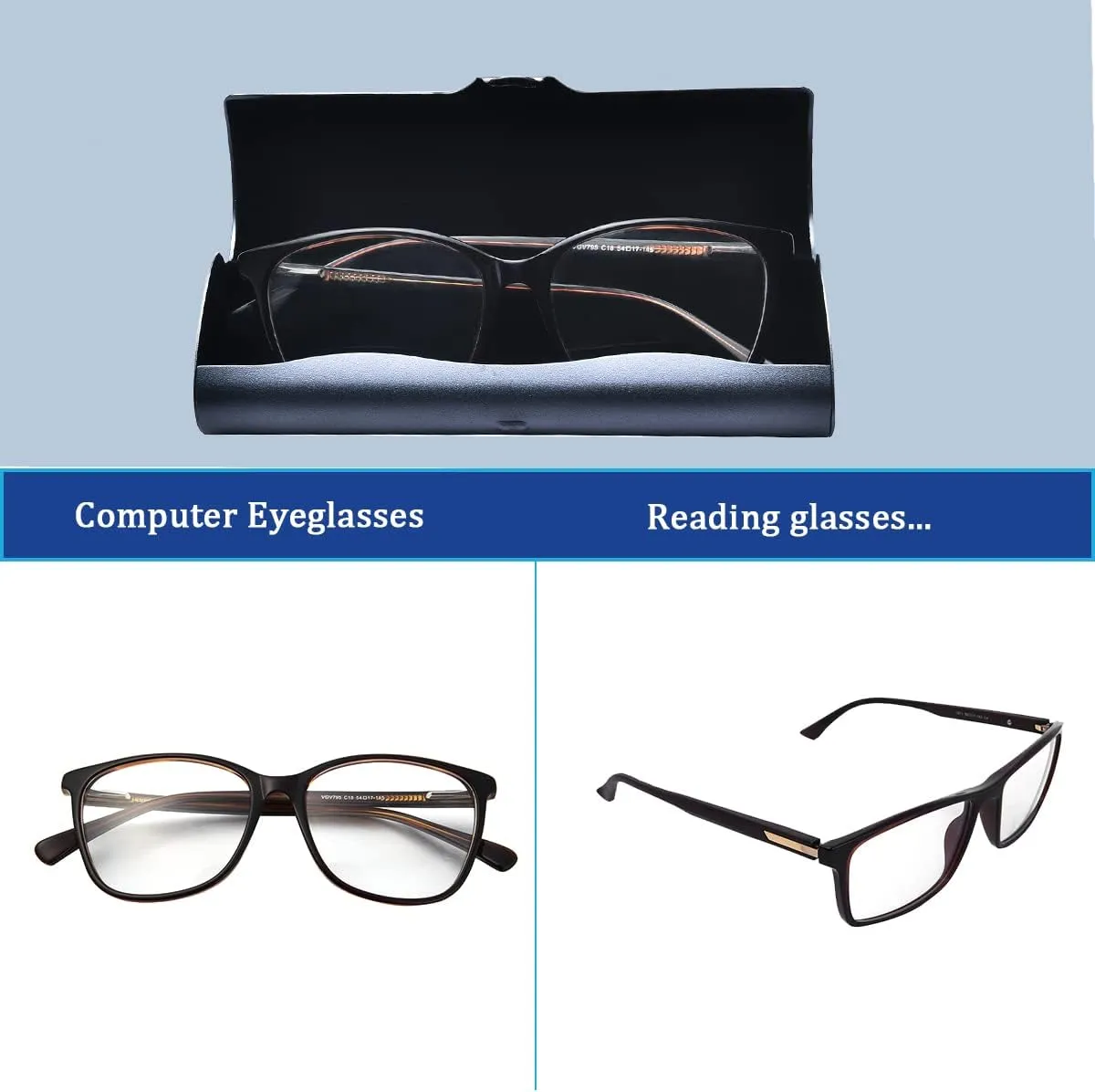 Philley Eyeglass Case Aluminum Ultra-Light Hard Myopia Glasses Case