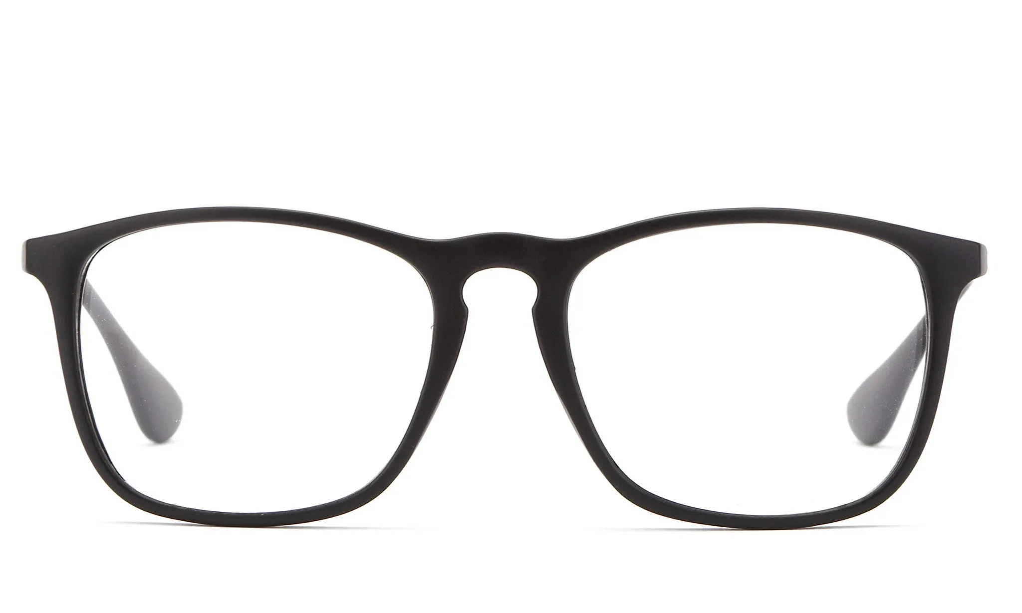 "Acuna" Squared Keyhole Clear Glasses