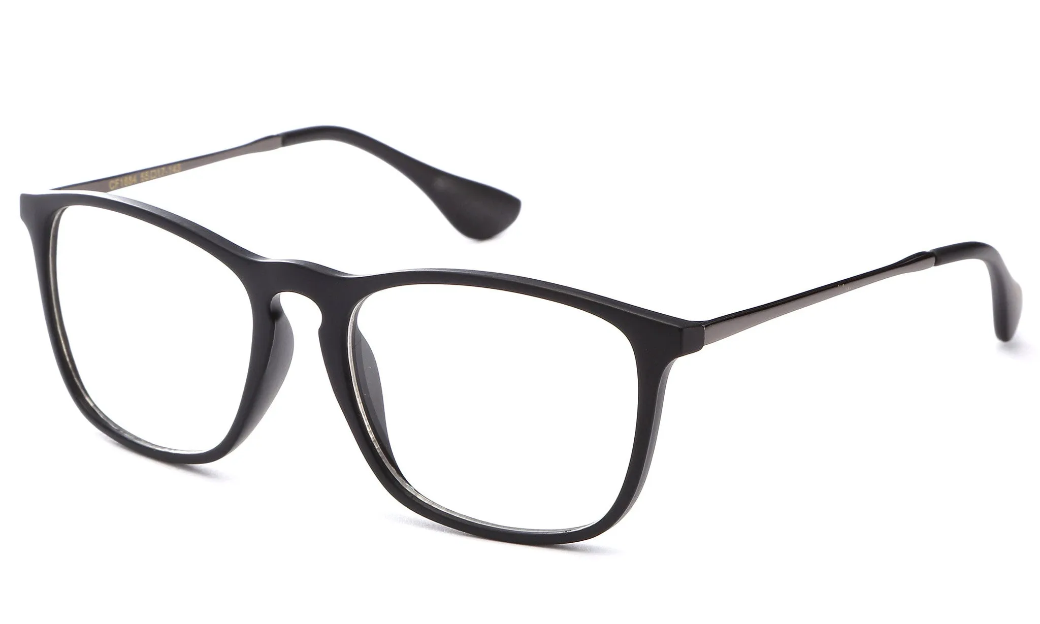 "Acuna" Squared Keyhole Clear Glasses