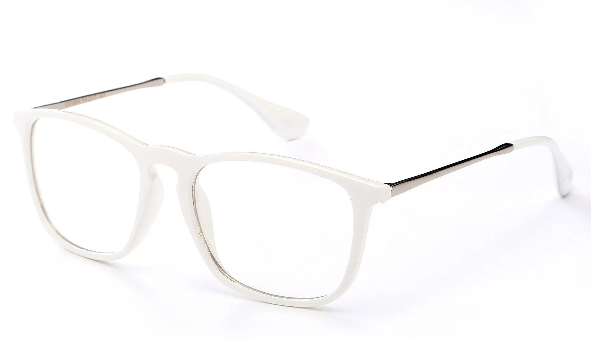 "Acuna" Squared Keyhole Clear Glasses