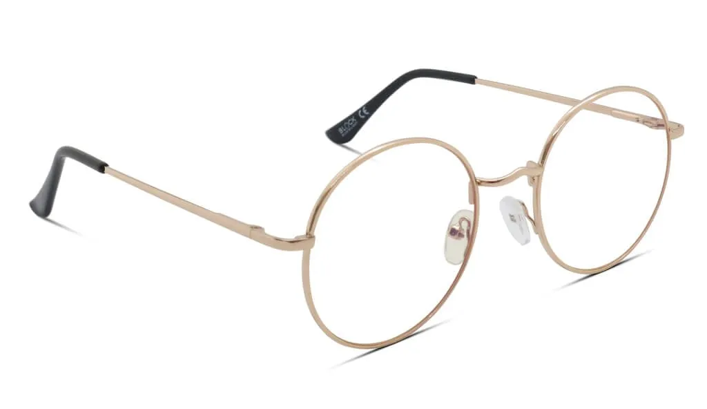 ScreenTime Elton Computer Glasses - Gold - Prescription