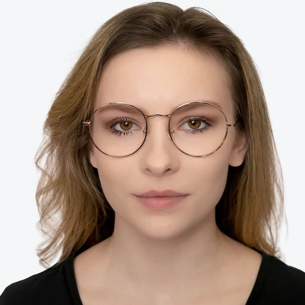 ScreenTime Elton Computer Glasses - Gold - Prescription