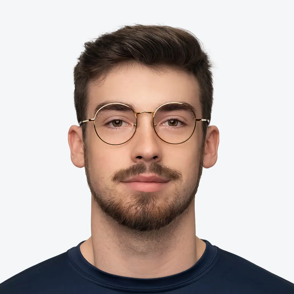 ScreenTime Elton Computer Glasses - Gold - Prescription