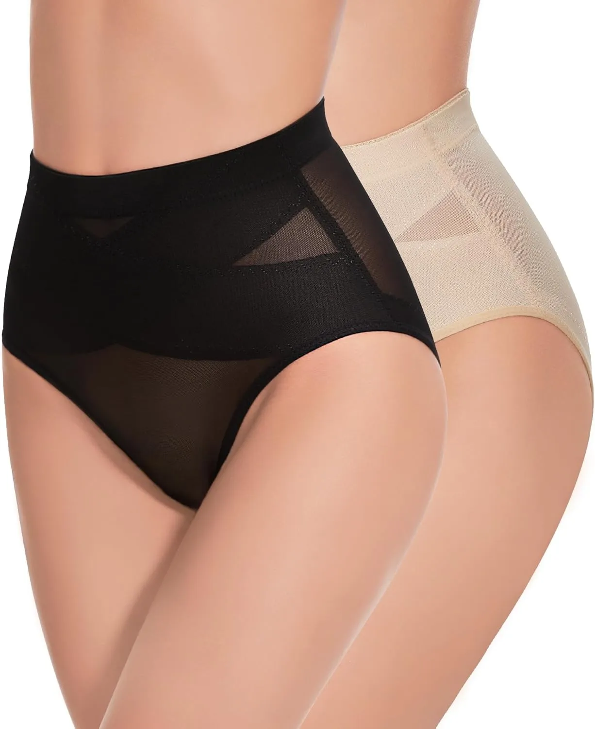 Shapewear Tummy Control Panties - Body Shaping Briefs Compression Underwear Low Rise Girdle Panty Shapewear for Women
