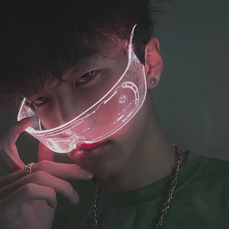 SO&EI LED Luminous Sunglasses: Vintage Punk Goggles for Fashion Parties