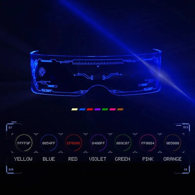 SO&EI LED Luminous Sunglasses: Vintage Punk Goggles for Fashion Parties
