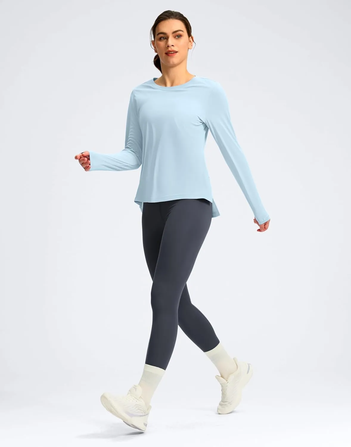 Soothfeel Women's Sun Shirts UPF 50  Long Sleeve UV Protection Workout Hiking Tops Lightweight Quick Dry SPF Outdoor Shirt