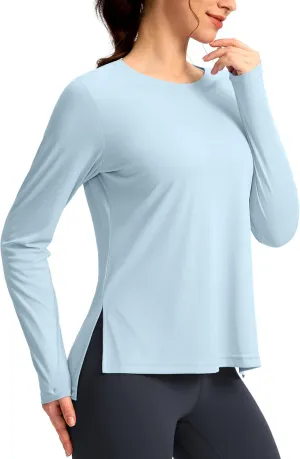 Soothfeel Women's Sun Shirts UPF 50  Long Sleeve UV Protection Workout Hiking Tops Lightweight Quick Dry SPF Outdoor Shirt