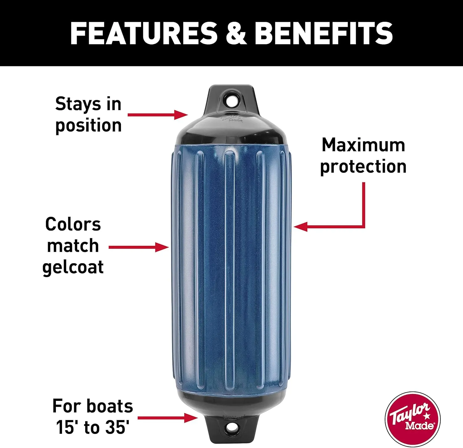 Taylor Made Products Super Gard Inflatable Vinyl Boat Fender