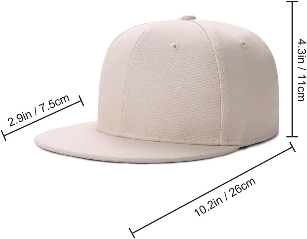Text/Name/Logo Custom Your Own Embroidered Snapback Flat Brim Cap Hip Hop Funny Hat