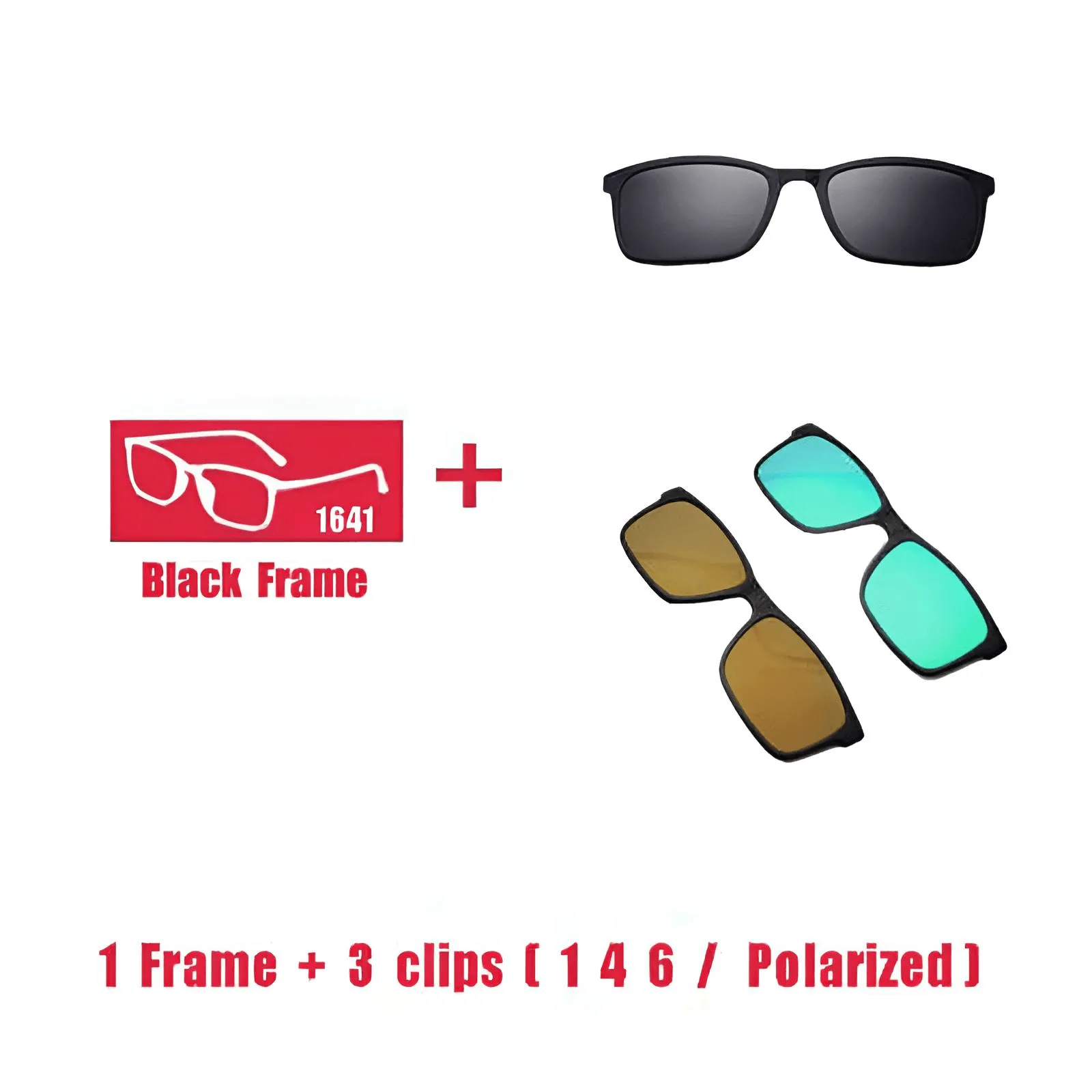 Unisex Prescription Glasses With Magnet Clip Sunglasses 1-6 Clips Included!